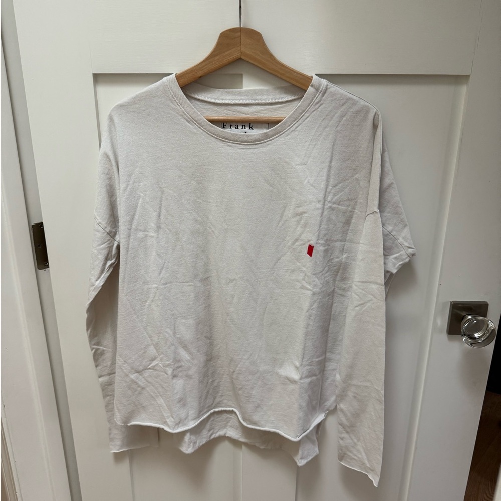 Frank & Eileen long sleeve shirt tee lab med bone / gray NWOT